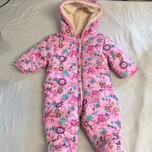Butterfly - Pink Baby Snowsuit/Bunting Bag